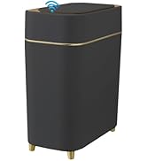 Yatmung Bathroom Trash can with lid 8L Black&amp;G