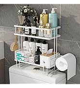 Godboat Bathroom Organizer - Over The Toilet Storage Cabinet, 2-Tier Floating Shelves, Wall Shelf...