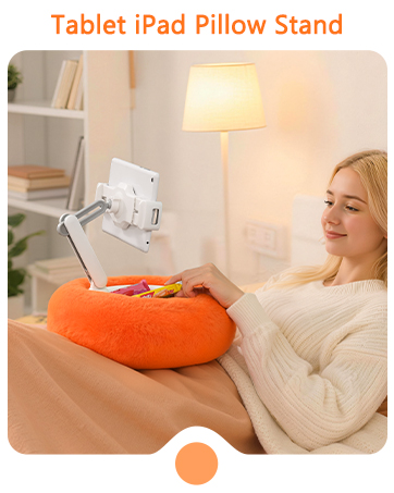 tablet kindle pillow stand with snack bowl for bed couch