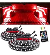 Nilight - TL-31 2PCS 60Inch RGB Truck Bed Light Strip Kit 180 LED RF Remote Control with On Off S...