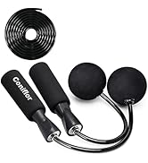 Coniflor 2 in 1 Jump Rope for Women Men and Kids - Tangle-Free Cordless Skipping Jump Rope with B...