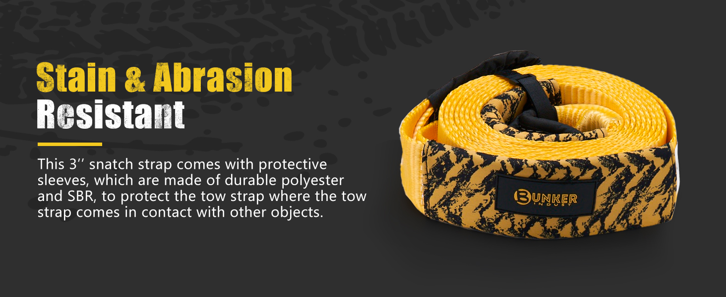 BUNKER INDUST Heavy Duty Tow Strap with Bag Recovery Kit