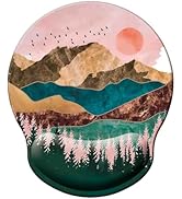 Mouse Pad with Wrist Support, Ergonomic Mouse Pad with Memory Foam Wrist Rest Cushion, Non-Slip R...