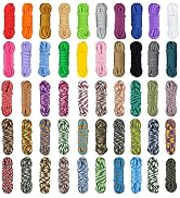 Paracord, 50 Colors Paracord Combo Kit with Paracord Instruction - Multifunction Parachute Cord w...