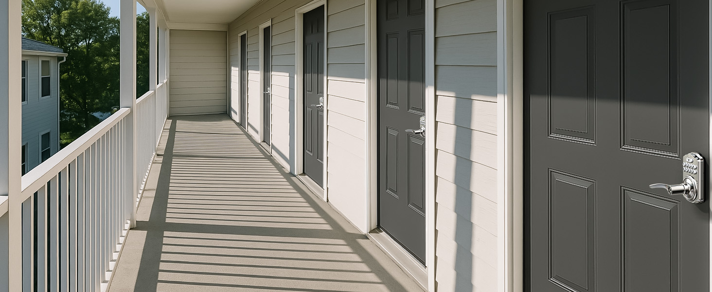 door handle with keypad