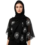 Amamcy Chiffon Hijab Scarf for Women Muslim Hijab Head Wrap Scarves Soft Rhinestone Chiffon Scarf...