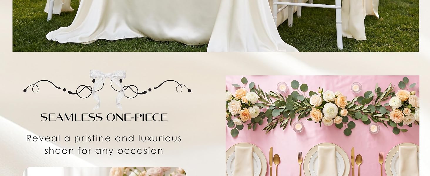 Rectangle Reusable Smooth Polyester Table Cover