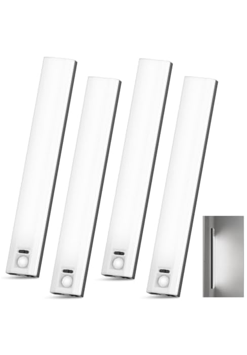 RUNBARRY Black 4Pack Under Cabinet Light 6500K