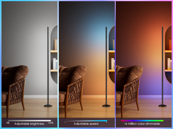 RGB LED Corner Lamp with Remote Control
