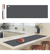 49.2" x 15.7" Large Silicone Mat for Kitchen Counter Protector, Cuttable Silicon Countertop Prote...