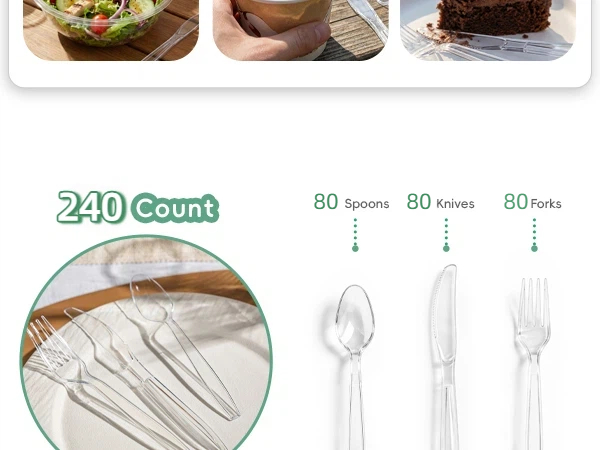 clear plastic silverware