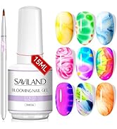 Saviland Blooming Gel - 15ml Clear Blooming Nail Gel Nail Polish Blossom Gel Soak Off U V LED wit...