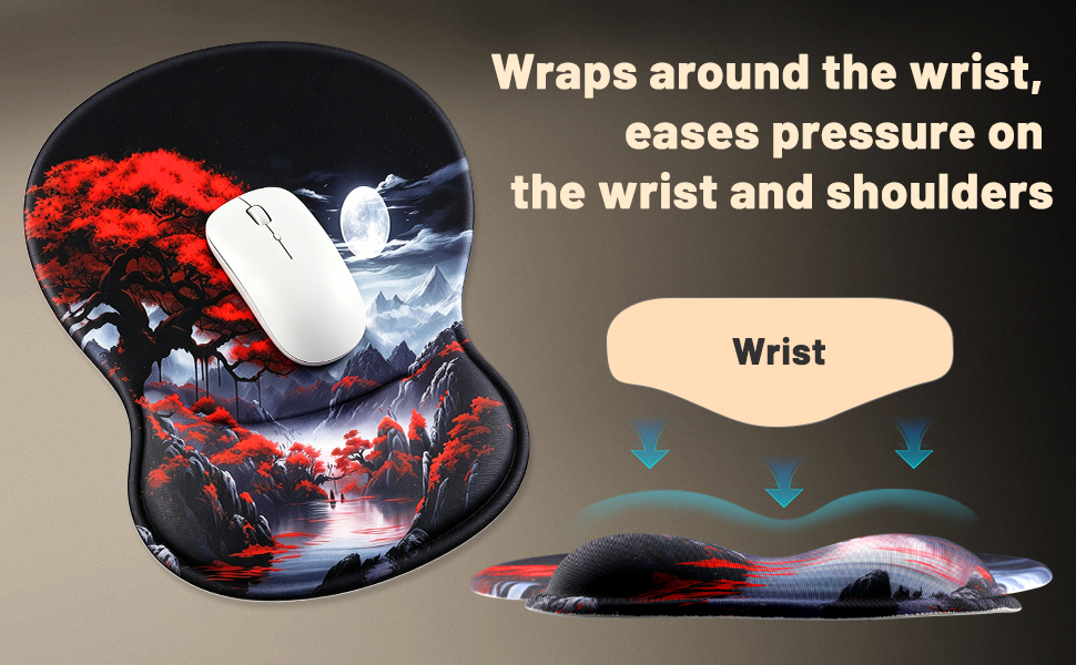 Wraps around the wrist,eases pressure onthe wrist and shoulders
