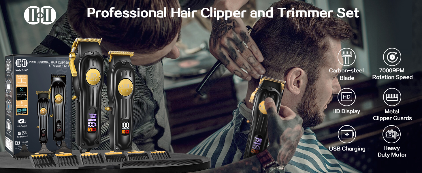 Hair Clippers and Trimmers Set