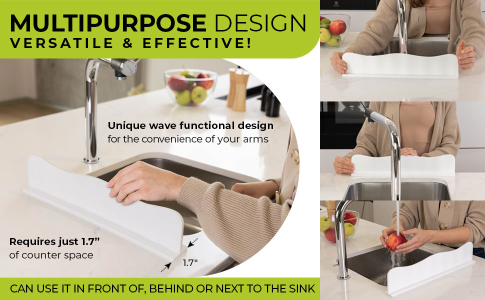 Follow these 3 steps to install your sink splash guard