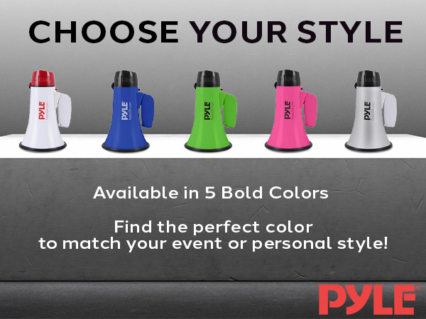 rechargeable pyle battery compact microphone 50w mic mp3 aux alarm megaphone bullhorn speaker