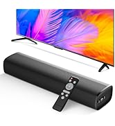 MZEIBO Sound Bar, 50W Soundbar for Smart TV Bluetooth 5.3 Speaker 17Inch with ARC/Optical/AUX Con...