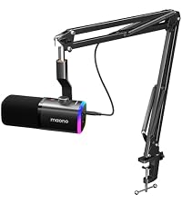 MAONO XLR/USB Gaming Microphone for PC, Dynamic Computer Mic for Streaming Podcasting, Noise Reducti...