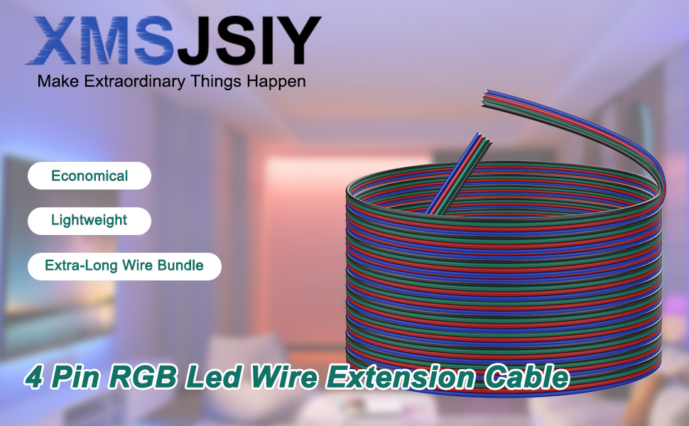 4 Pin RGB Led Wire Extension Cable