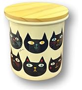 Terra Distribution Cat Cookie Jar with Lid 25 oz [ Made in Japan ] Airtight Cat Treat Jar Cat Tre...