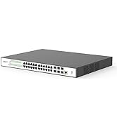 XikeStor 30-Port 2.5G L3 Managed PoE+ Switch with 10G Uplinks, 24x 2.5G PoE+ RJ45 Ports &amp; 6X 10G ...
