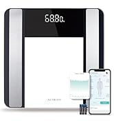 Smart Scale for Body Weight and Fat Percentage, NUTRI FIT Digital Bathroom Scale Bluetooth Biomet...