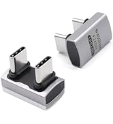 Duttek 240W USB C 180 Degree Adapter (40Gbps Data, 8K@60Hz Video) U Shape Type C Male to Male Ada...