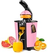 Amzpass Electric Orange Juicer, Citrus Juicer Squeezer with 2 Cones and Soft Grip Handle for Effo...