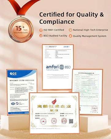 Certified for quality and compliance with ISO 9001, BSCI, and high-tech enterprise status