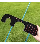 FINGER TEN Golf Training Aid Aim Gate with 6 Alignment Sticks and 5 Different Swing Plane Angles ...