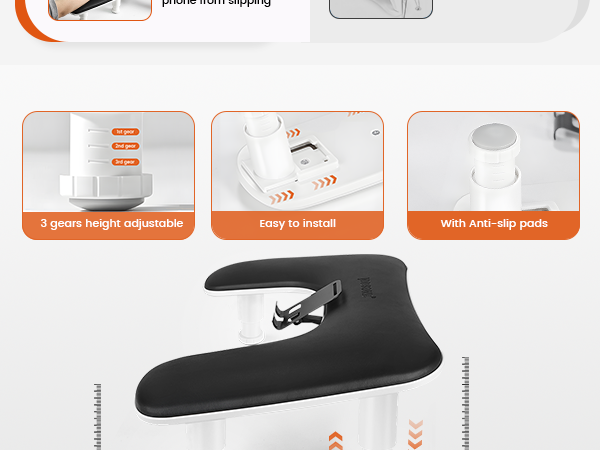 Black Manicure Arm Rest for Nails Tech