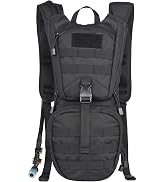 Tactical Molle Hydration Pack Backpack with 3L TPU Water Bladder, Military Daypack for Cycling