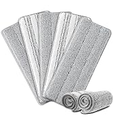 HiBaby Flat Mop Pads, 5 Pack 13" X 4.9" Flat Mop Microfiber Mop Head/Refill/Pad, Washable Squeeze...