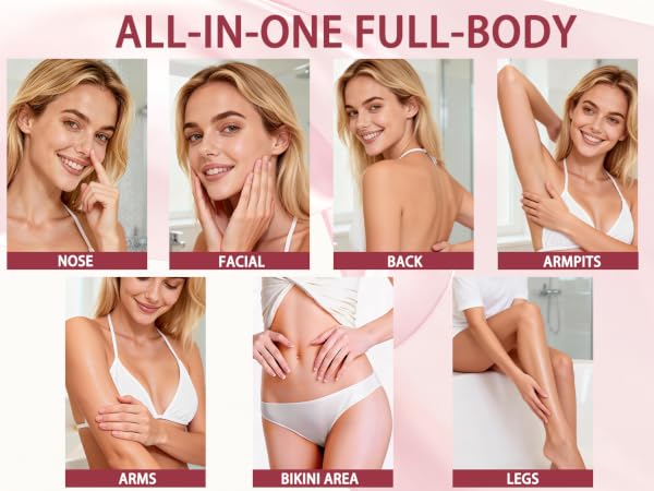 Bikini Trimmer for Women : 3-in-1 Painless Electric Shaver