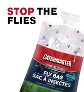 Catchmaster Pro Series Fly Bag 2-Pack, Hanging Fly Trap Outdoor Home, Bug Catcher and Flying Inse...