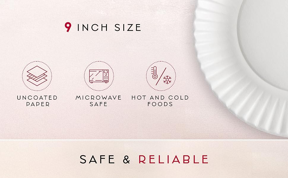 paper plates, disposable plates, heavy duty paper plates, paper plates 9 inch, bulk paper plates