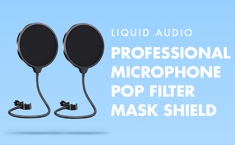 Dual-layer microphone pop filter for studio use