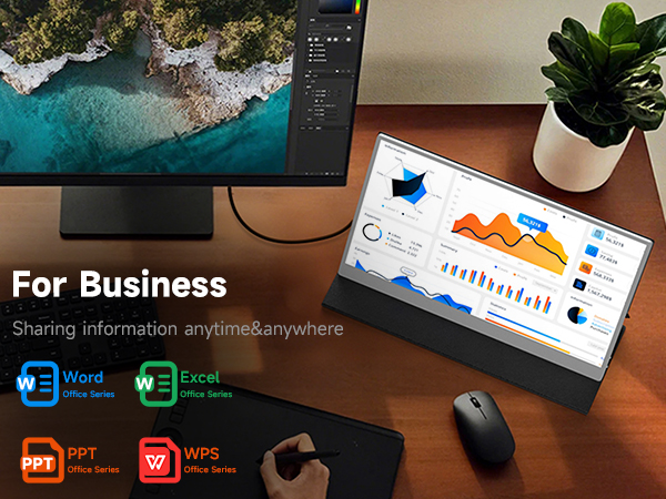AYY Portable Monitor for Laptop 15.6 Inch FHD 1080P