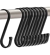GAViA S Hooks, S Shaped Hooks, Matte Black S Hooks Heavy Duty for Hanging Pots and Pans, Plants, ...