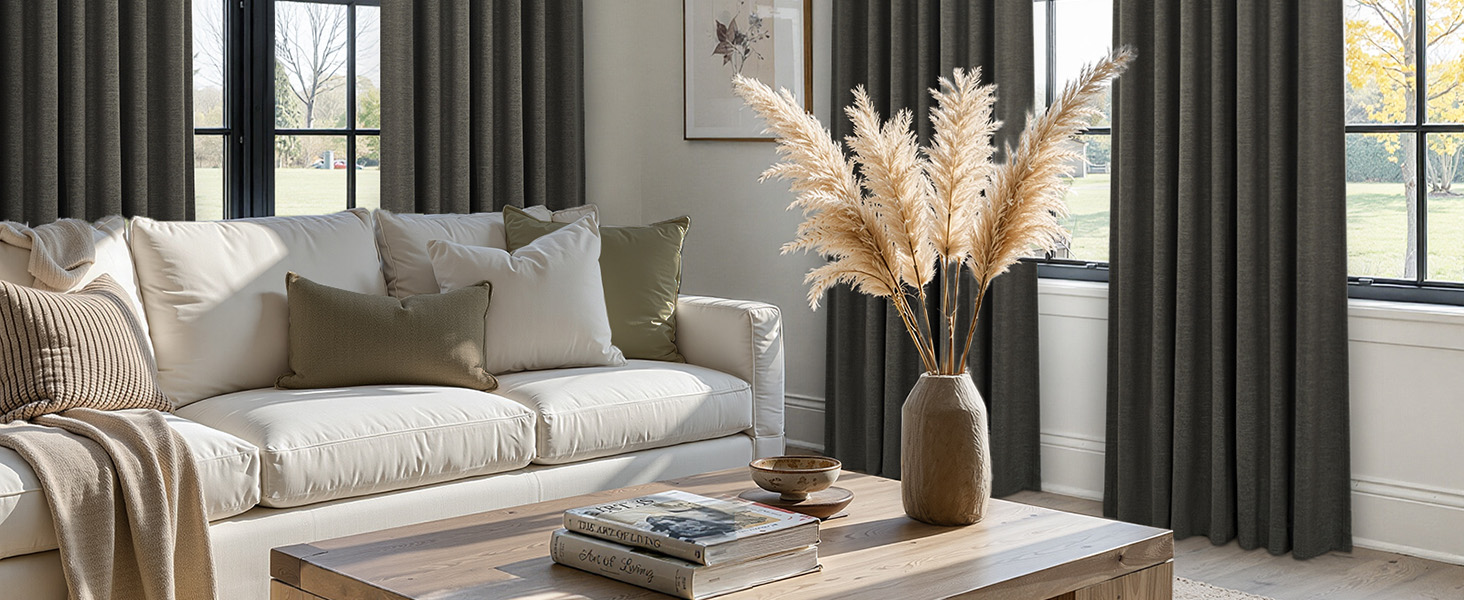 Dark Grey Livingroom Curtains