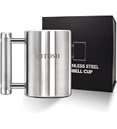 DITOSH Heavy Coffee Mug Challenge 304 Stainless Steel Dumbbell Cups Silver Overweight Sports Wate...