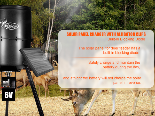 6V Solar Panel Outdoor Hunting Feeder Waterproof