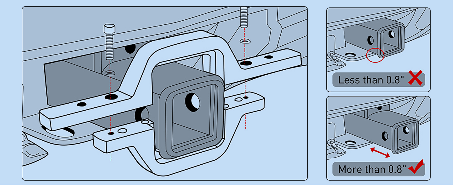 4 Inch 18W Led Light Bar with 2Inch Tow Hitch Bracket with Wiring Harness Kit