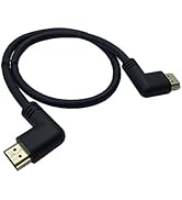 Cerrxian 0.5m High Speed HDMI 2.0 HDMI Left Angle Male to HDMI Right Angle Male Short Cable Ultra...