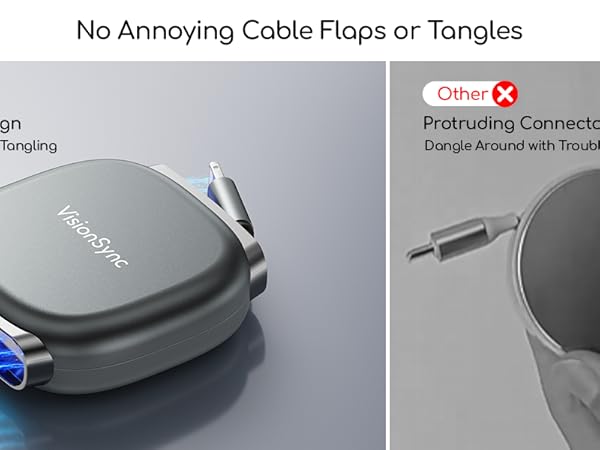 retractable usbc to lightning cable