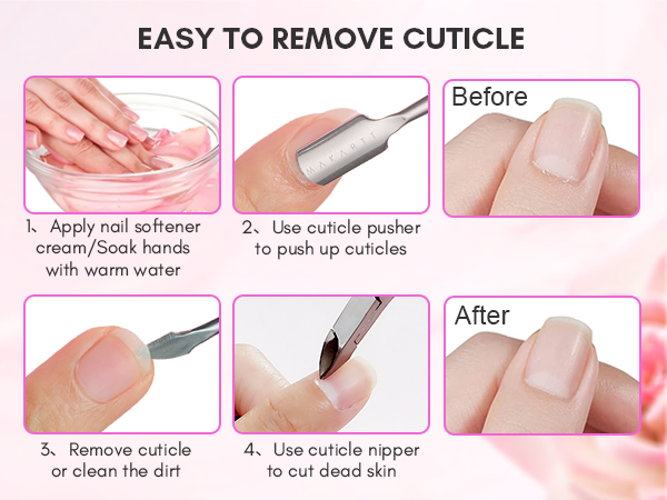 stainless steel cuticle pusher