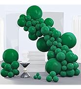 PartyWoo Green Balloons, 140 pcs Hunter Green Balloons Different Sizes Pack of 18 Inch 12 Inch 10...
