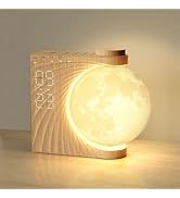 Sunrise Alarm Clock for Heavy Sleepers, Moon Lamp with Moon Light & 10 Light Effects, Cute Alarm ...
