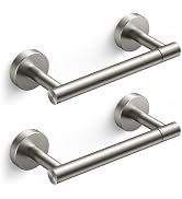 FORIOUS Toilet Paper Holder Wall Mount, Stainless Steel Rustproof Double Post Pivoting Tissue Rol...