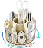 MINDFARGE Rotating Pencil Holder, Desk Organizer with Multi-Compartment Design-Stylish, Functiona...